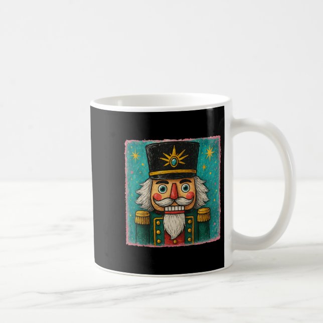 Nutcracker Merry Christmas Men Women Kids Painting Kaffemugg (Höger)
