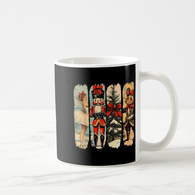Nutcracker Merry Christmas Xmas Tree Family Pajama Kaffemugg (Höger)
