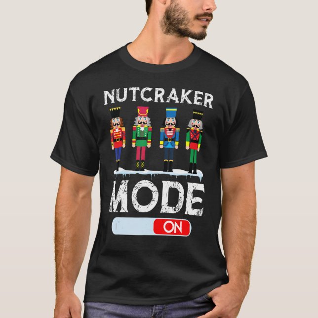 Nutcracker Mode på Dance Ballet jul Pajamas T Shirt (Framsida)