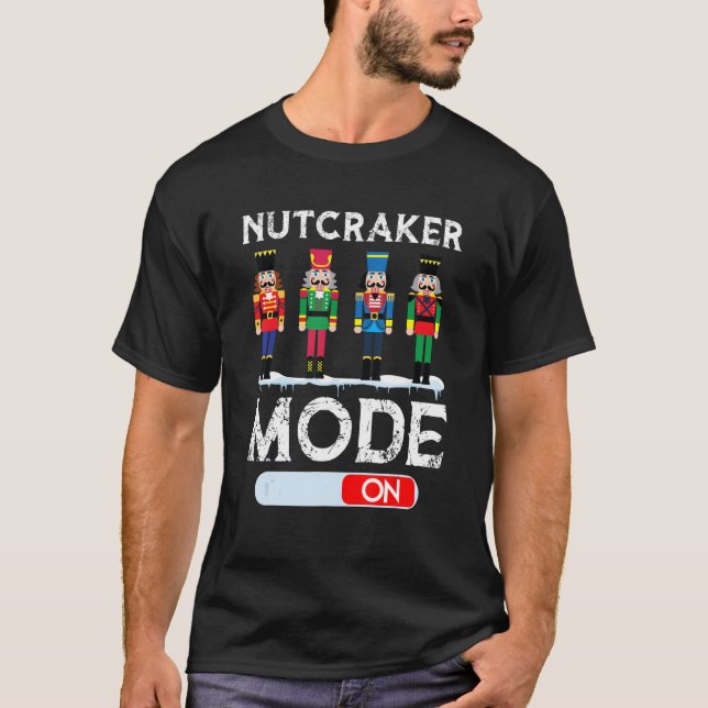 Nutcracker Mode på Dance Ballet jul Pajamas T Shirt (Framsida)