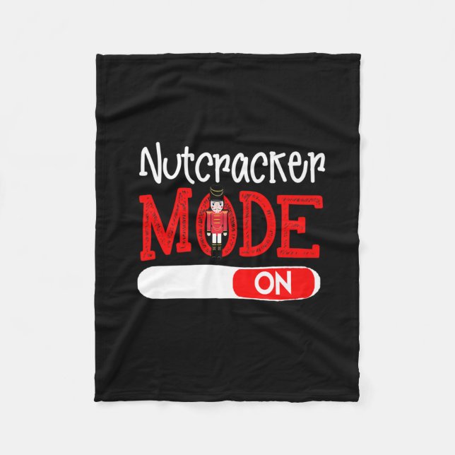 Nutcracker Mode på Dance Ballet Kärlek jul Paj Fleecefilt (Framsidan)