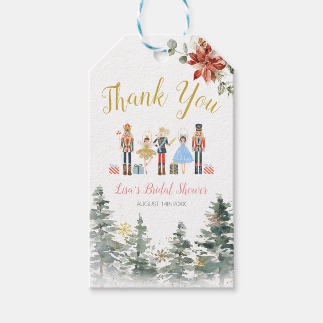 Nutcracker-Möhippan - Tea Favor Presentetikett (Framsidan)