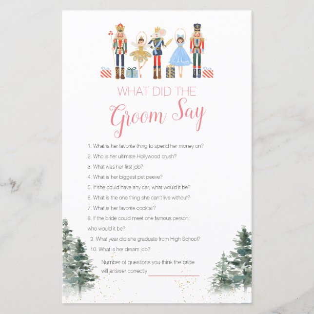 Nutcracker-Möhippan vad Groom säger (Framsida)