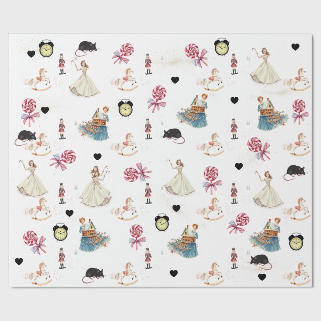Nutcracker Mother Ginger Sweets Wrapping Paper Presentpapper (Platt)