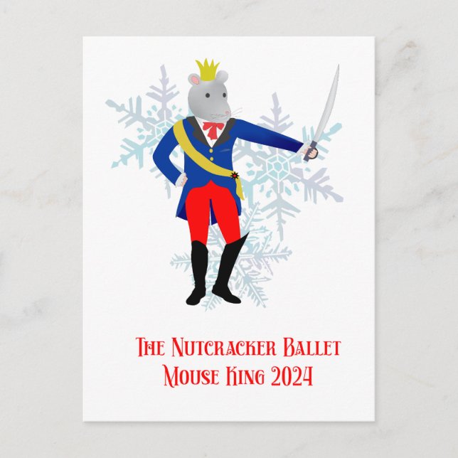 Nutcracker Mouse Kung 2024 Vykort (Framsida)