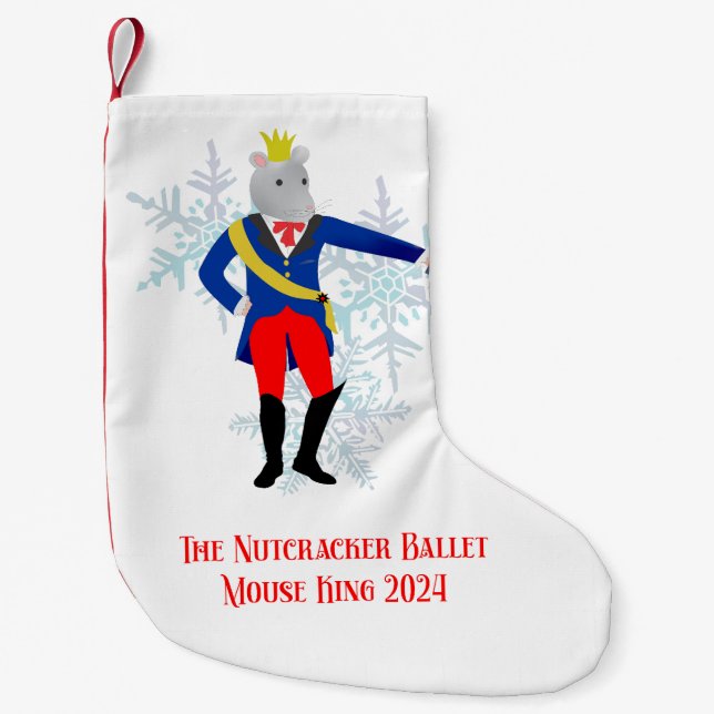 Nutcracker Mouse Kung, julstock Liten Julstrumpa (Framsidan)