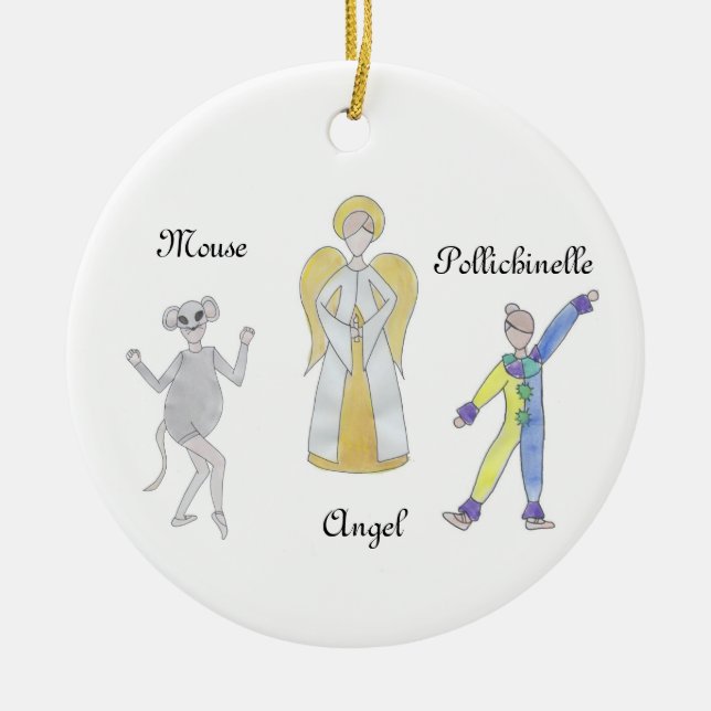 Nutcracker Mouse/Pollichinelle/Angel Ornament (Framsidan)