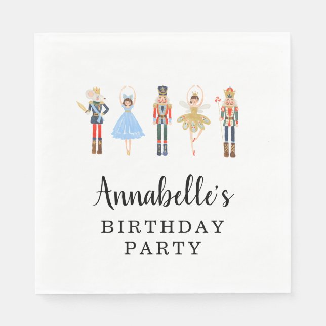 Nutcracker Napkins | Anpassningsbar Pappersservett (Framsidan)