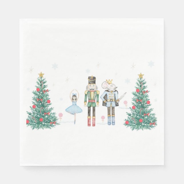 Nutcracker Napkins Pastel Pappersservett (Framsidan)