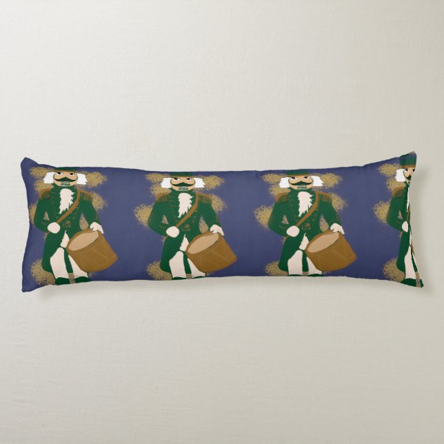 Nutcracker Navy Blue Dark Academia Long Cushion Kroppskudde (Baksidan)