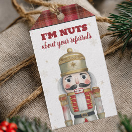 Nutcracker Nuts About Your Referrals Christmas Presentetikett