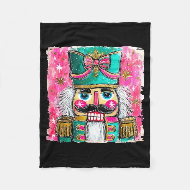 Nutcracker Nuts Xmas Pajamas Holiday Christmas Wat Fleecefilt (Framsidan)