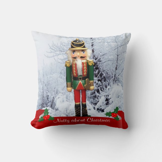 Nutcracker "Nutty about jul" Dekorativ kudde (Framsida)