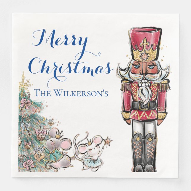Nutcracker och Mice jul Party Pappersservett (Framsida)