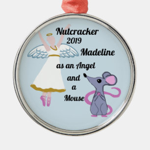 Nutcracker Ornament - Angel och mus