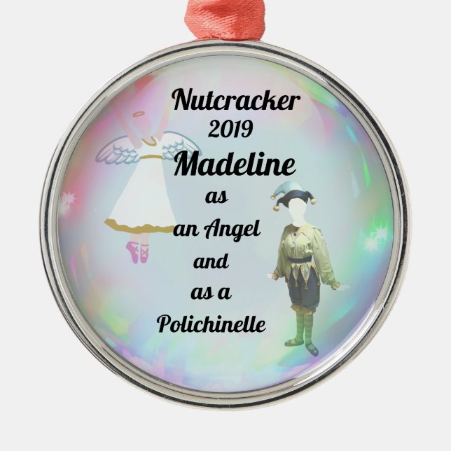 Nutcracker Ornament - Angel och Polichinelle (Framsidan)
