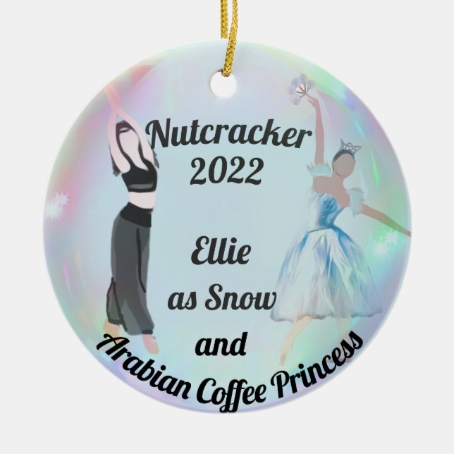 Nutcracker Ornament-Arabian och Snö Ceramic Orna Julgransprydnad Keramik (Framsidan)