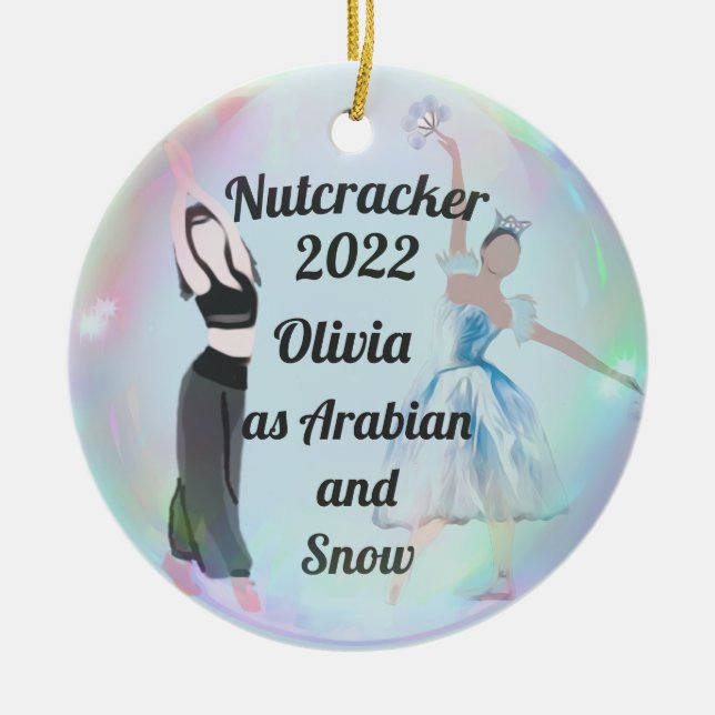 Nutcracker Ornament-Arabian och Snö Julgransprydnad Keramik (Framsidan)