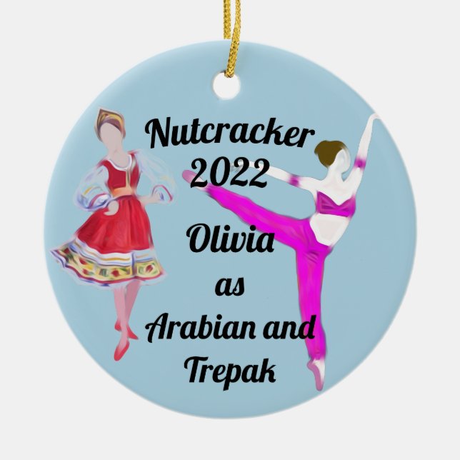 Nutcracker Ornament- Arabian och Trepak Ceramic C Julgransprydnad Keramik (Framsidan)
