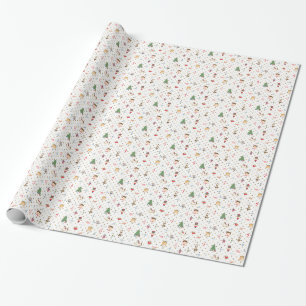 Nutcracker på White och Guld Polka Dot Presentpapper