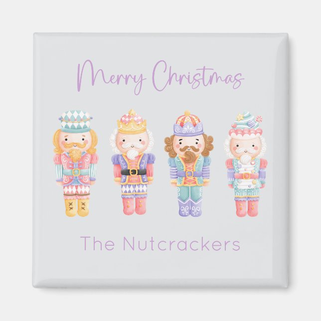 Nutcracker Pastel Jul Magnet (Framsidan)