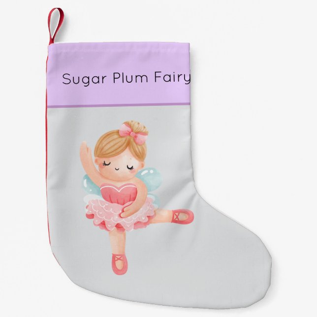 Nutcracker Pastel Sugar Plum Fairy Liten Julstrumpa (Framsidan)