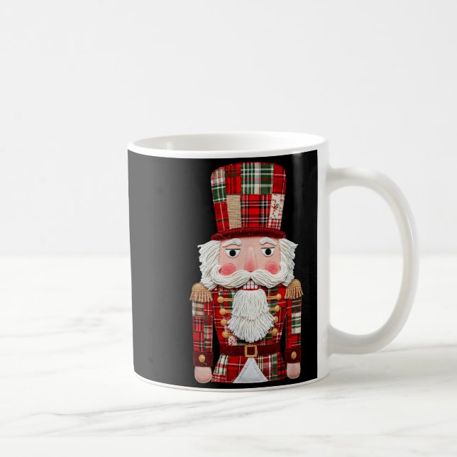 Nutcracker Patchwork Merry Christmas Pajamas Men W Kaffemugg (Höger)