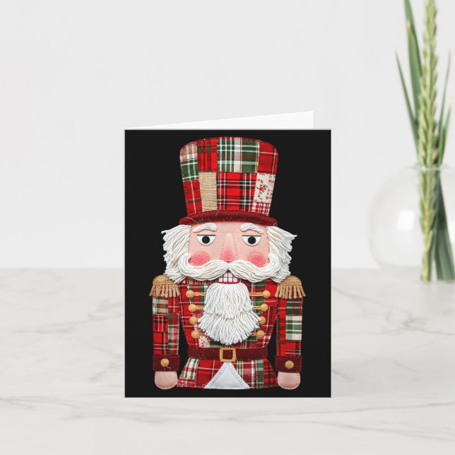 Nutcracker Patchwork Merry Christmas Pajamas Men W Kort (Framsida)