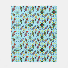Nutcracker Pattern Blanket Fleecefilt