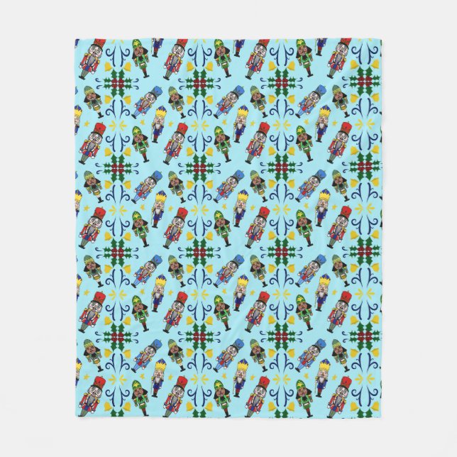 Nutcracker Pattern Blanket Fleecefilt (Framsidan)