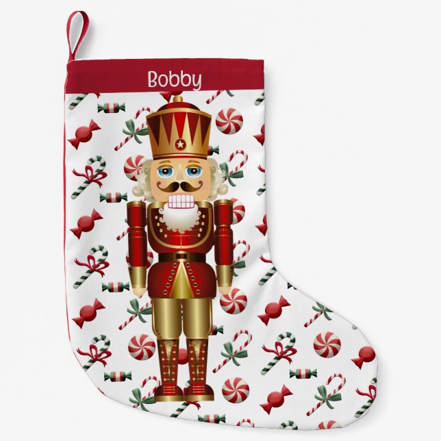 Nutcracker Personalize Namn-julklapp Liten Julstrumpa (Framsidan)