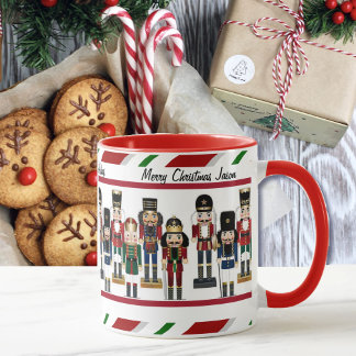 Nutcracker Personalize Namn och jul Hälsning Mugg
