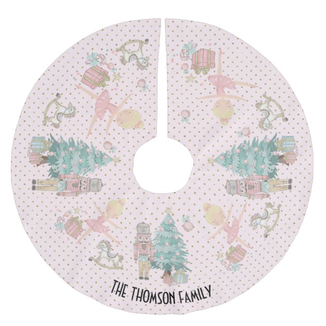 Nutcracker Photo jul Cute Ballerina Julgransmatta Borstad Polyester (Framsidan)