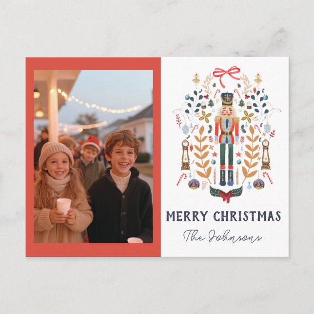 Nutcracker Photo jul-Helgdag-kort Vykort (Framsida)