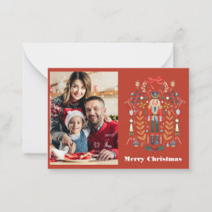 Nutcracker Photo jul Winter Hälsning Card Anteckningskort