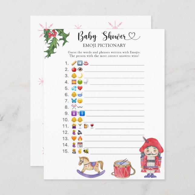 Nutcracker - Pictionary-spel för emoji (Fram/baksida)