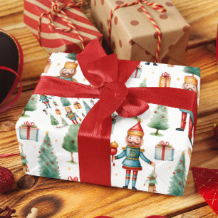 Nutcracker Presenter och jul Greenery Presentpapper
