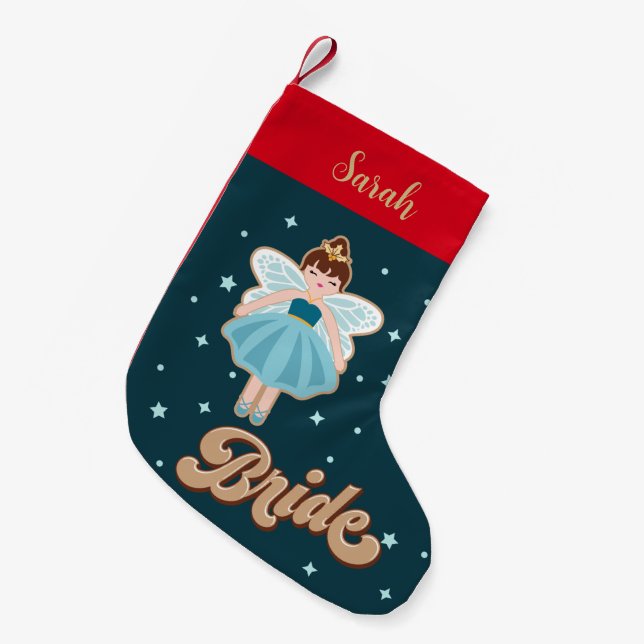 Nutcracker Princess Fairy Bride Groom Liten Julstrumpa (Framsidan (Hängande))