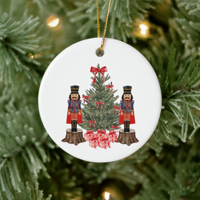 Nutcracker Red Bow Julgran Gift Ornament (Träd)