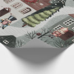Nutcracker Reindeer Village jul Presentpapper<br><div class="desc">Nutcracker-renbyn</div>