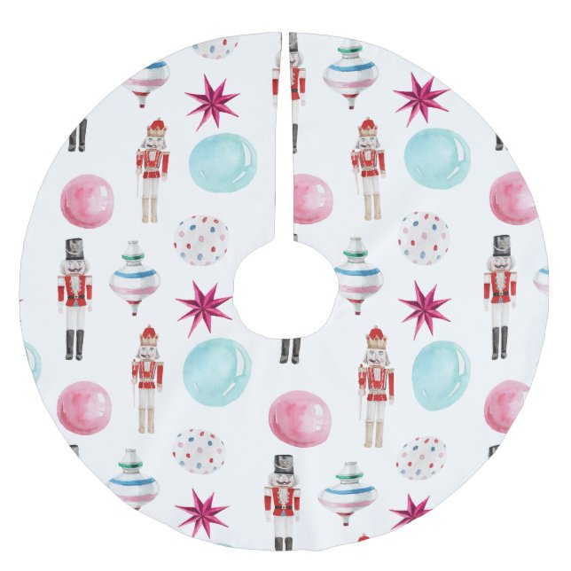 Nutcracker-Roligt Färg jul Julgransmatta Borstad Polyester (Framsidan)