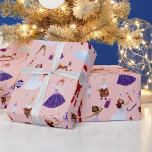 Nutcracker Rosa Ballerinas White Julgranar Presentpapper<br><div class="desc">Cute Nutcracker Ballerinas,  White Julgranar,  Svanar,  Soldiers Mönster Wrapping Papper.</div>