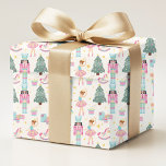 Nutcracker Rosa Blue jul Ballerina Presentpapper<br><div class="desc">Nutcracker Rosa Blå jul Ballerina Helgdag Wrapping Papper Gift Wrap har en rosa och blå Nutcracker,  ballerina och leksak soldat mönster. Perfekt för presenter som täcker in julklappar och helgdag. Skapat av Evco Studio www.zazzle.com/store/evcostudio</div>