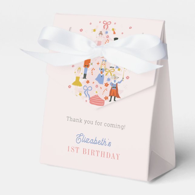 Nutcracker Rosa Julgran Helgdag Birthday Presentaskar (Framsidan Sidan)