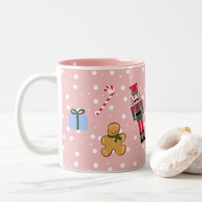 Nutcracker Rosa Julkonsmålning Mugg (Med munk)