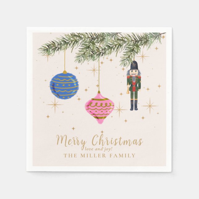 Nutcracker, rosa pappersservett (Framsidan)