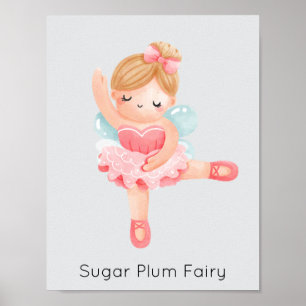 Nutcracker Rosa Sugar Plum Fairy God jul Poster