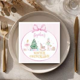 Nutcracker Rosa Vinter Onederland Födelsedag Pappersservett