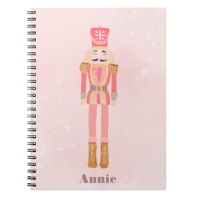 Nutcracker-Rosan Pastel Cute Anteckningsbok (Framsidan)