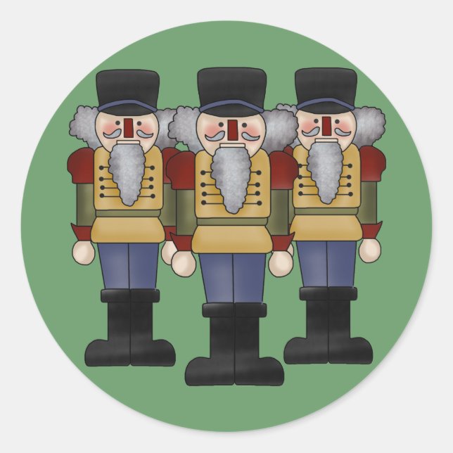 Nutcracker Round Stickers Runt Klistermärke (Framsida)